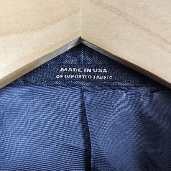 Hart Schaffner Marx Gray Pinstripes Size 39R Blazer HSM 100s 100% Wool PINHOLE - Picture 6 of 15